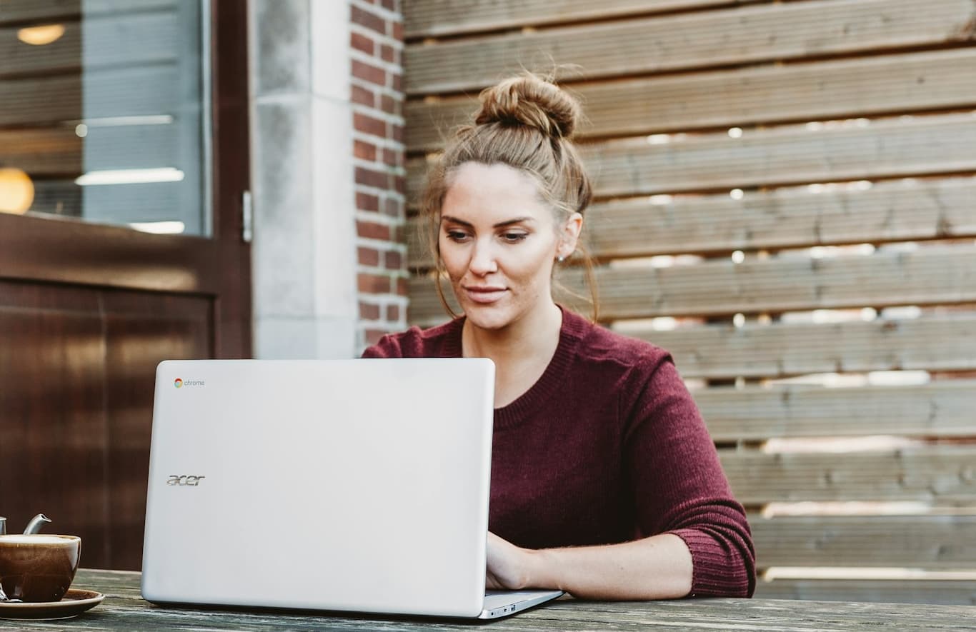 Person working on laptop